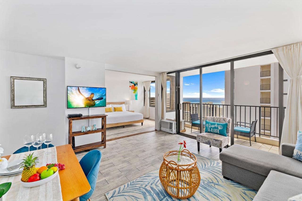 1Br With Great Ocean Views, 1 Block To Waikiki Beach Honolulu Exteriör bild